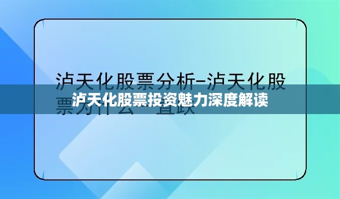 泸天化股票投资魅力深度解读
