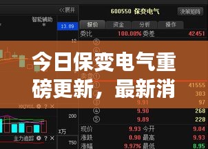 今日保变电气重磅更新，最新消息一览