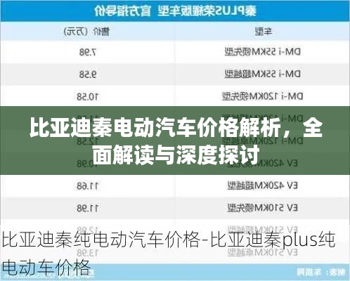 比亚迪秦电动汽车价格解析，全面解读与深度探讨