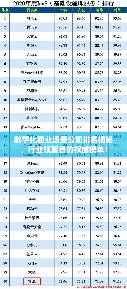 数字化商业场景公司排名揭秘，行业领军者的权威榜单！
