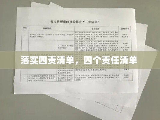 落实四责清单，四个责任清单 